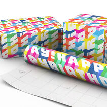 Multicolor birthday gift wrap